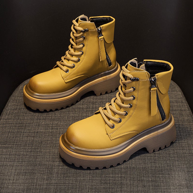 Martin Boots for Women 2026 New Retro Motorcycle Boots and Style Leather Short Work Boots British Style Versatile Women''s Boots - Image 4