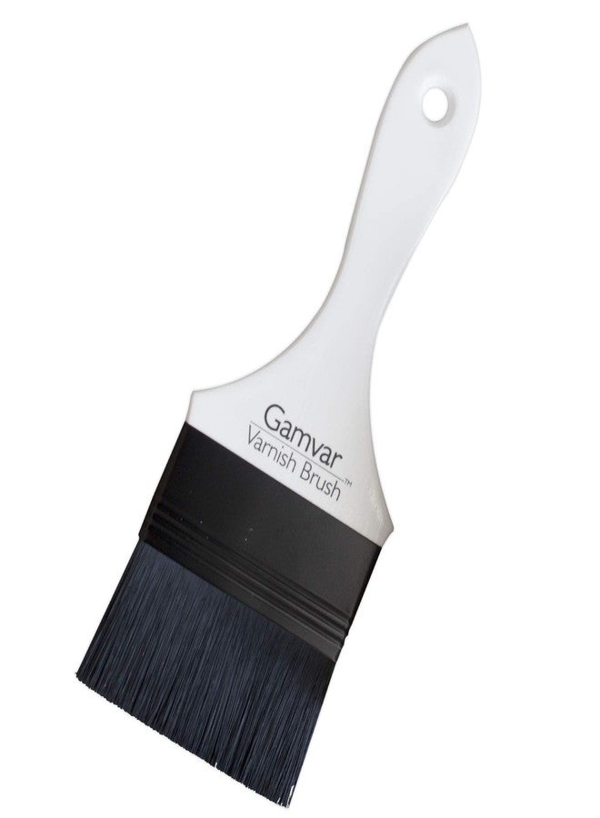 Gamblin Gamvar Varnish Brush 75mm - Professional Paint Brush for Acrylic Varnish Oil Gesso Polyurethane and More! Vegan-Friendly Synthetic Bristles Ideal for Varnishing Interior and Exterior Projects - Image 1