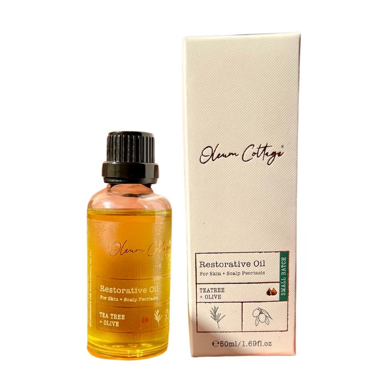 Oleum Cottage زيت أوليوم كوتاج العلاجي للبشرة وفروة الرأس لمرض الصدفية والإكزيما 50 مل زيت الجوجوبا وجوز الهند المعصور على البارد لعلاج التهاب الجلد التماسي ومرض الصدفية - Image 2