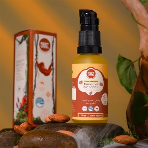 ROOT and SOIL Wood-Pressed Sweet Almond Oil for Babies — 25ml Trial Size | 0+ Months | 100% Pure | Wood-Pressed Cold Process | Newborn Safe | Baby Massage Oil | No Preservatives - Image 2