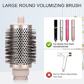 BeiLan Large Round Brush Attachment for Shark FlexStyle Blow Dryer Round Voluming Brush for Jumbo Volume Hot Air Brush for StraightCurlyWavy HairBrush Accessories for All Hair Types - Image 2