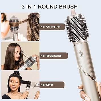 BeiLan Large Round Brush Attachment for Shark FlexStyle Blow Dryer Round Voluming Brush for Jumbo Volume Hot Air Brush for StraightCurlyWavy HairBrush Accessories for All Hair Types - Image 5