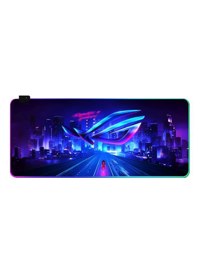 NIBEMINENT City Light Printed Colour Changing LED Mouse Pad Blue/Green/Purple  - Image 1