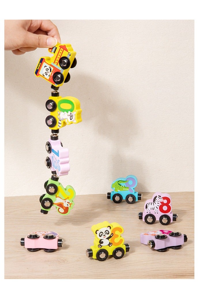 Montessori Magnetic Wooden Train Set – 11 Farm Animals, Numbers 1–10, Track Mat, Early Learning Toy for Toddlers Age 1–4, Safe & Smooth Educational Gift - Image 2