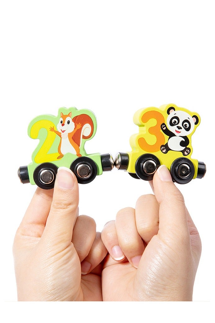 Montessori Magnetic Wooden Train Set – 11 Farm Animals, Numbers 1–10, Track Mat, Early Learning Toy for Toddlers Age 1–4, Safe & Smooth Educational Gift - Image 3