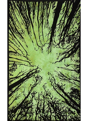 Handicraft-Palace HandicraftPalace Green Dark Forest Printed Bedspread Bedsheet Cotton Single Bedding Bed Throw 85 X 55 with Pillow Case 28X18  - Image 4