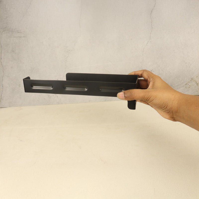 Spillbox Metal Toilet Paper Holder with Mobile Stand, Wall Mounted|Tissue Paper Roll Holder|Toilet Roll Holder for Bathroom Accessories (Large) - Image 5