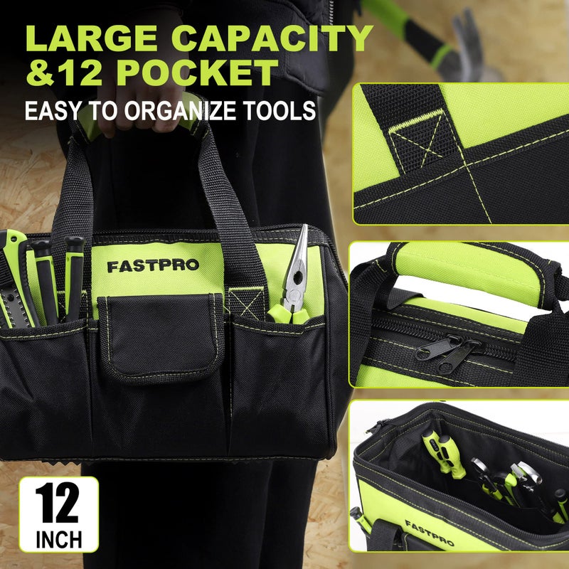 FASTPRO مجموعة أدوات منزلية FASTPRO مكونة من 220 قطعة، مجموعة أدوات إصلاح منزلية، مع حقيبة أدوات بسعة 12 بوصة، خضراء - Image 4