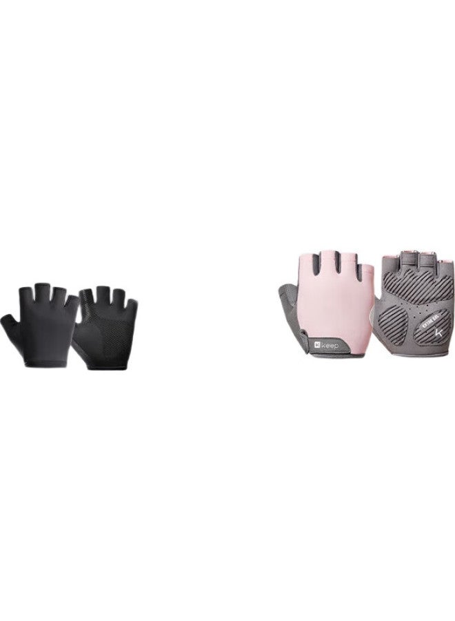 Keep Fitness Gloves For Men And Women, Gel 3D Palm Pads, Sports Equipment Training, Cycling Half-Finger Non-Slip Wrist Guard, Cloud Pink, Size L - Image 3