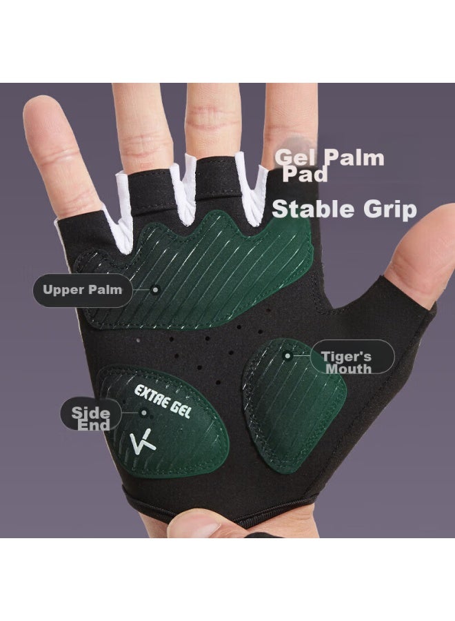 Keep Fitness Gloves For Men And Women, Gel 3d Palm Pads, Sports Equipment Training, Cycling Half-finger Non-slip Wrist Guard, Cloud Pink, Size L - Image 3