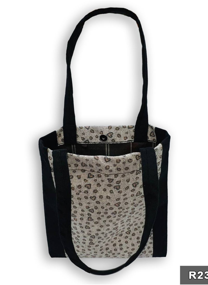 Gharibo Bags casual printed linen tote bag  - Image 3