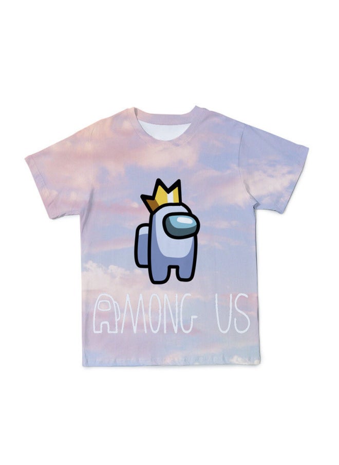 Generic - European And American Men's T-shirt 3 DALong Us Cartoon Print Top Casual Pullover Short Sleeve-Color:SRL766-Dimensions:150 - Image 1