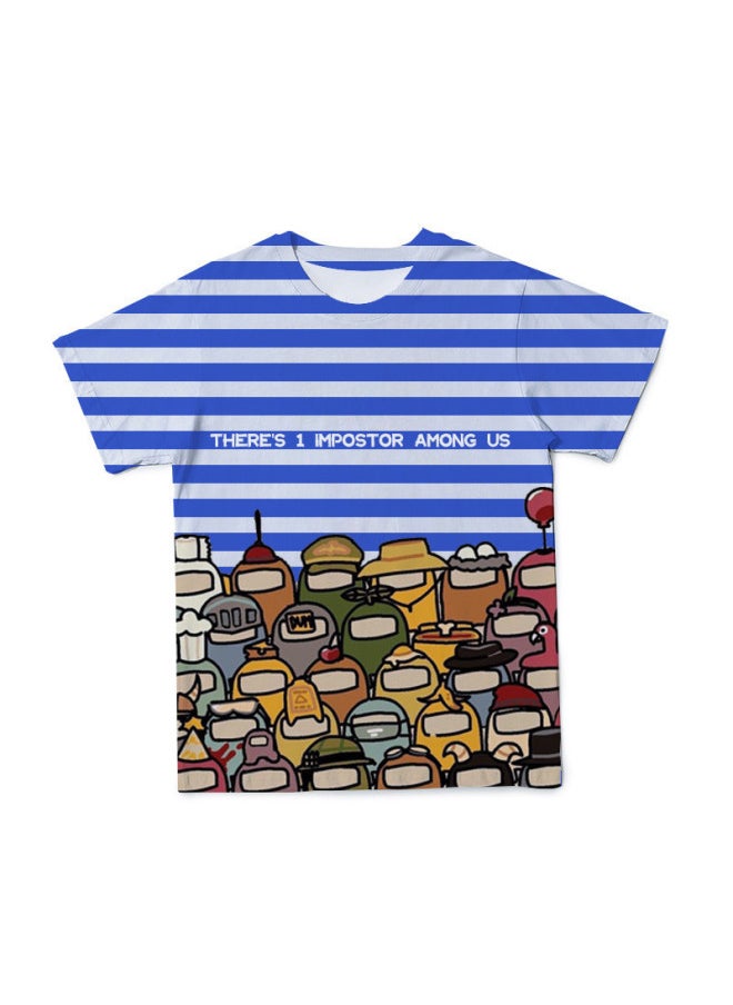 Generic - European And American Men's T-shirt 3 DALong Us Cartoon Print Top Casual Pullover Short Sleeve-Color:SRL766-Dimensions:150 - Image 1