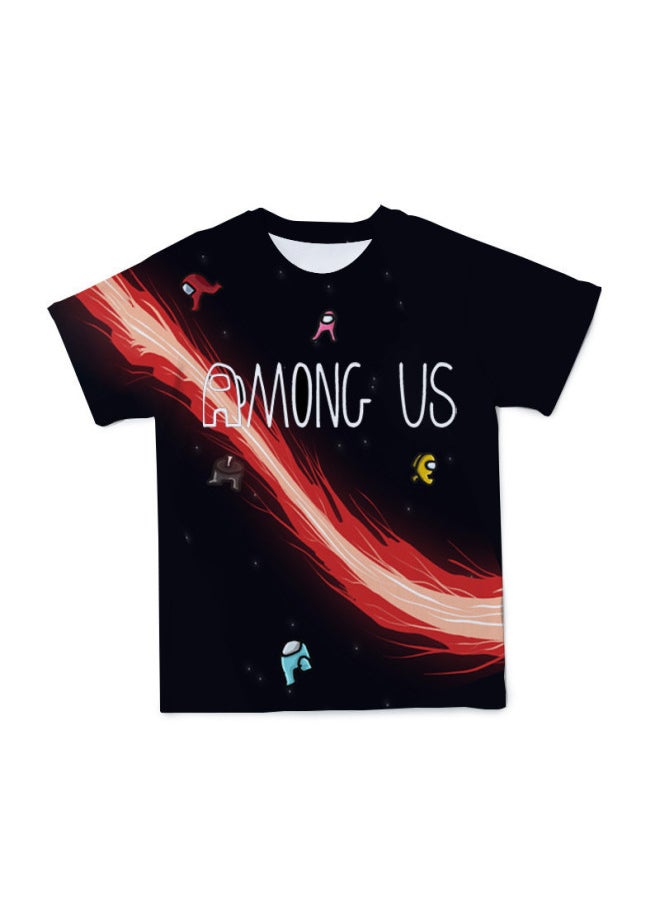 Generic - European And American Men's T-shirt 3 DALong Us Cartoon Print Top Casual Pullover Short Sleeve-Color:SRL766-Dimensions:150 - Image 1