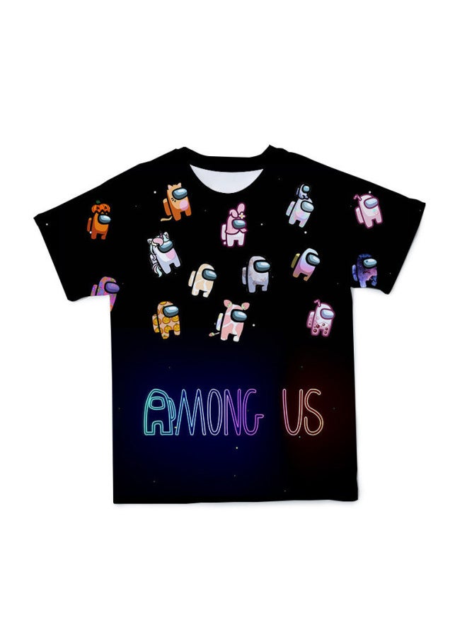 Generic - European And American Men's T-shirt 3 DALong Us Cartoon Print Top Casual Pullover Short Sleeve-Color:SRL766-Dimensions:150 - Image 1