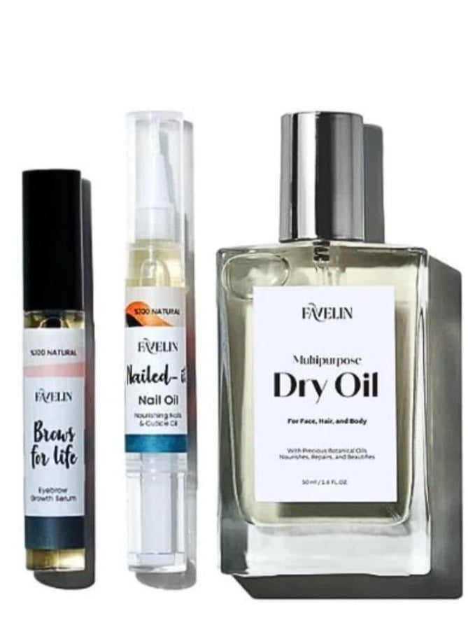 ڤاڨلين مجموعة زيوت | زيت جاف، زيت أظافر، زيت حواجب - Image 2