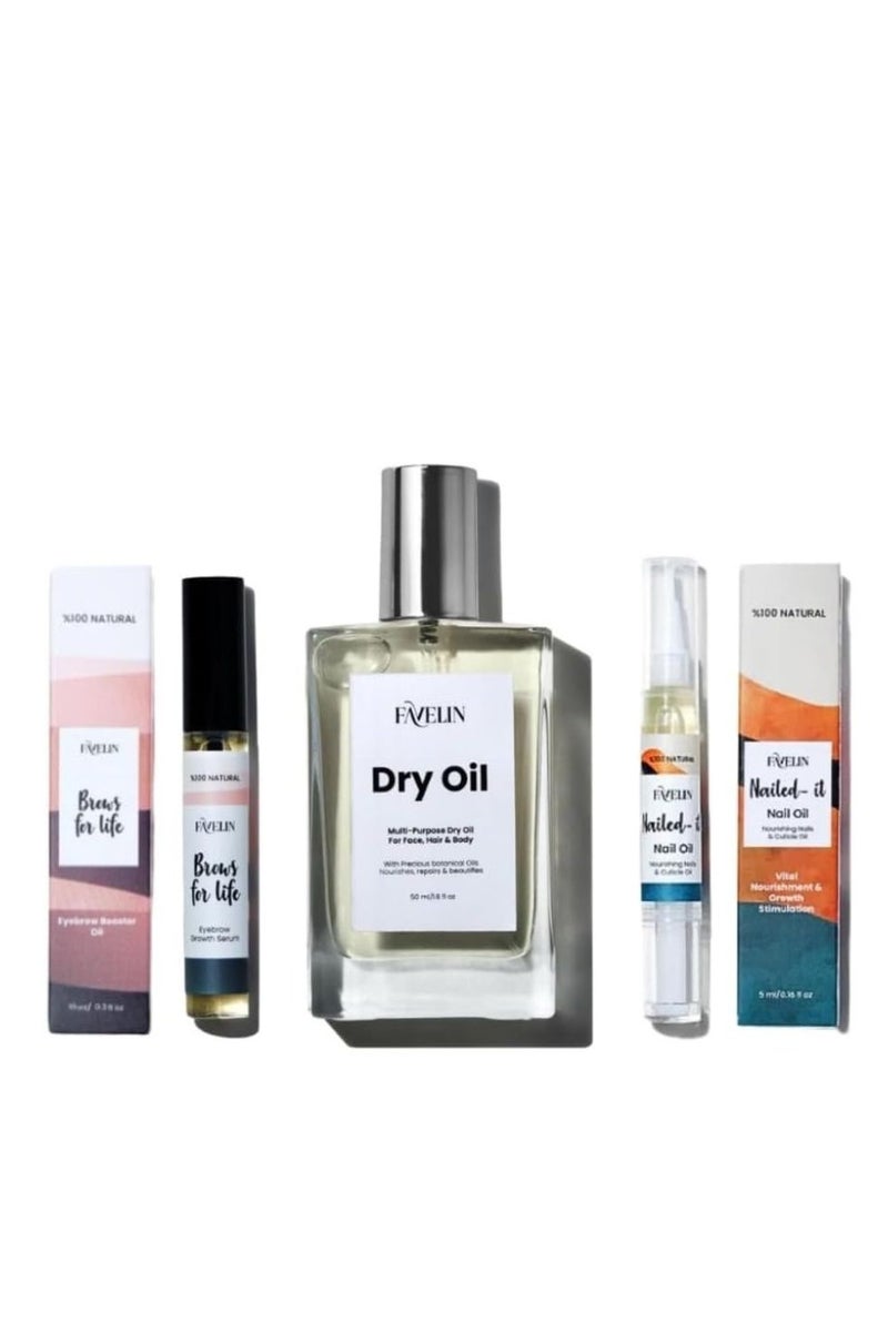 ڤاڨلين مجموعة زيوت | زيت جاف، زيت أظافر، زيت حواجب - Image 1