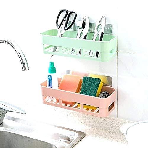 FosCadit Bathroom Accessories & Hardware Shelf Organizer Wall Mounted Shelf Storage Racks Set For Home/Washroom/Basin/Kitchen Multipurpose Shelves/ Holder Self Stand(COMBO 2Pcs, White color) Plastic - Image 5