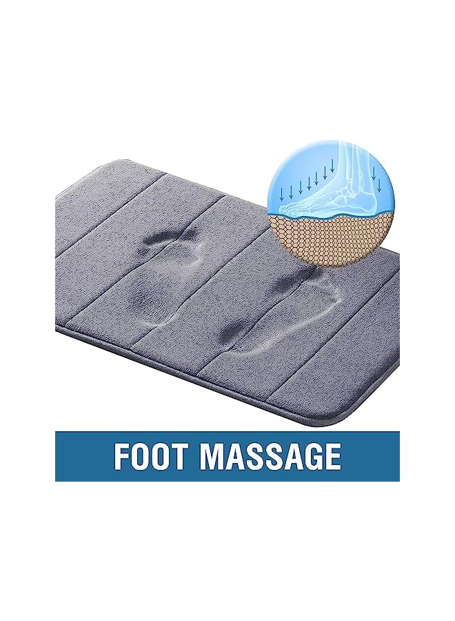 SKY-TOUCH Bath Mat 2 Pack 50x80 cm, Memory Foam Bath Mat Non Slip,Soft & Comfortable Bath Mat With Highly Absorbent Bathroom Mat Non Slip for Shower, Tub and Floor, Non Slip - Image 2