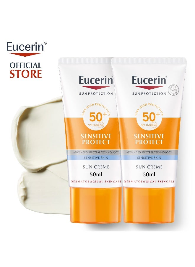 Eucerin Pack Of 2 Sensitive Protect Sun Cream For Sensitive & Dry Skin - 50ml - Image 1