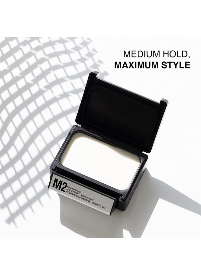 PATRICKS M2 Matte Pomade for Men's Hair | Medium Hold Styling Product for Natural Hair or No Product Look | Thickening Paste | For Normal to Thick Hair Control | Travel Friendly | Sulfate Free | 75g - Image 1