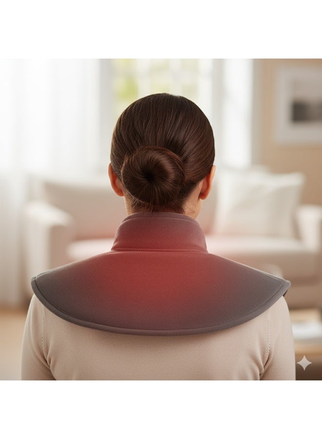 بريما كمادة حرارية كهربائية للكتف والرقبة بتصميم عملي يلف على الكتف بالكامل لتخفيف الشد العضلي والإجهاد اليومي مع تحكم في درجات الحرارة للاستخدام المنزلي المريح - Image 2