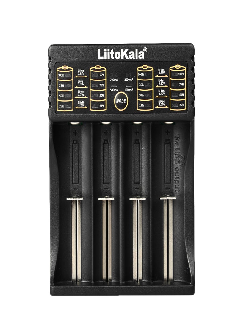 LiitoKala Lii-402 Smart Battery Charger 1.2V 3.7V 3.2V 3.85V AA/AAA for 18490 18350 17670 17500 16340 14500 10440 Batteries - Image 2
