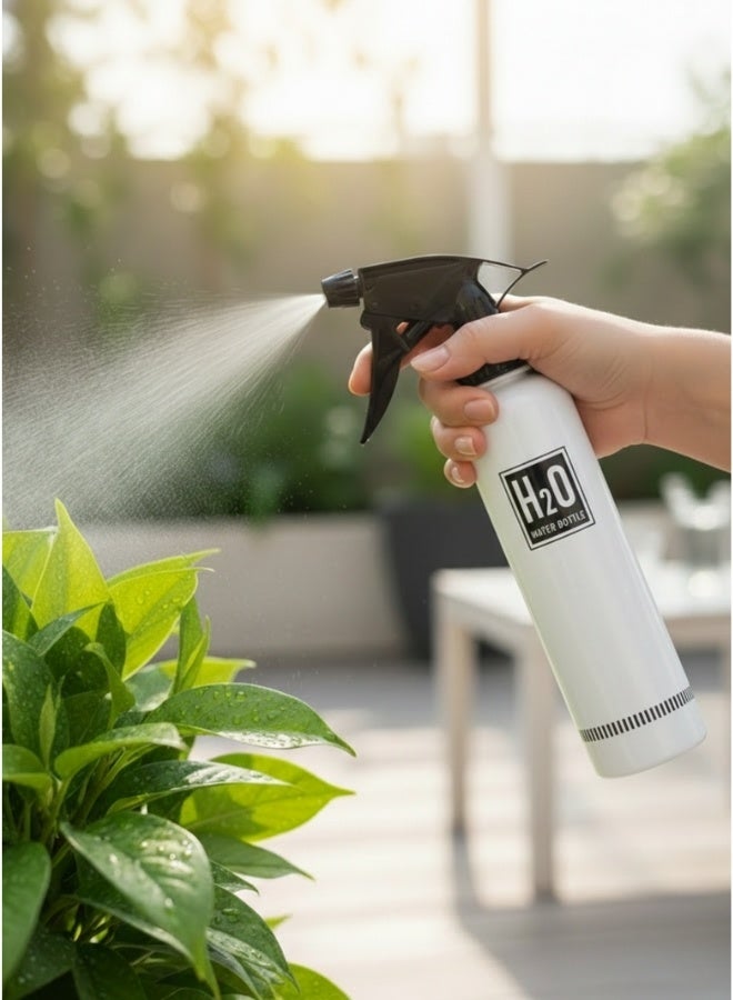 H2O Professional 500ml Hairdressing & Beauty Water Sprayer – Fine Mist Technology for Even Spray – Multi-Purpose Use for Hair Styling, Skin Moisturizing, Body Cooling, and Plant Watering – Lightweight Portable Design with Easy Press Trigger – Ideal for Salons, Home, Travel – White - Image 1