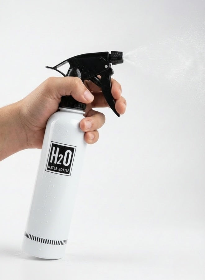 H2O Professional 500ml Hairdressing & Beauty Water Sprayer – Fine Mist Technology for Even Spray – Multi-Purpose Use for Hair Styling, Skin Moisturizing, Body Cooling, and Plant Watering – Lightweight Portable Design with Easy Press Trigger – Ideal for Salons, Home, Travel – White - Image 3