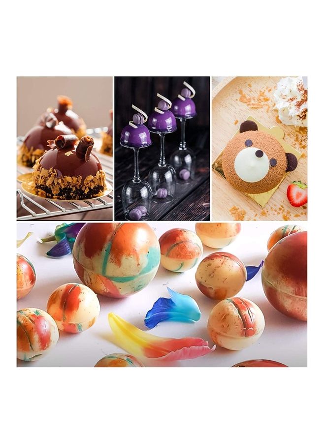 Loquat Silicone Mold For Chocolate，Half Sphere Silicone Molds For Baking, BPA Free Cupcake Baking ，Silicone Molds for Making Chocolate, Cake, Jelly, Dome Mousse (3Pcs Blue) multicolour one sizecm - Image 3