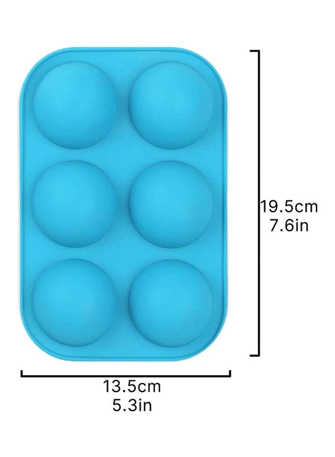 Loquat Silicone Mold For Chocolate，Half Sphere Silicone Molds For Baking, BPA Free Cupcake Baking ，Silicone Molds for Making Chocolate, Cake, Jelly, Dome Mousse (3Pcs Blue) multicolour one sizecm - Image 2