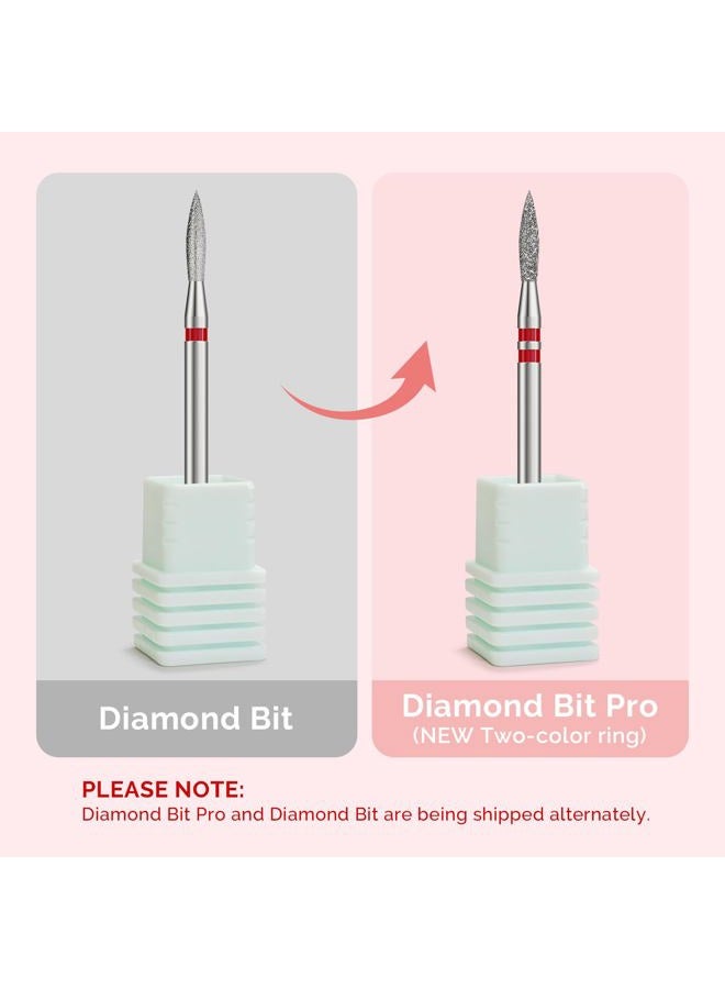 MelodySusie 2mm Flame Shape Cuticle Clean Nail Drill Bit 3/32'', Professional Safety Carbide Diamond Under Nail Cleaner for Cuticle Dead Skin Nail Prepare, Beginners Bits, Series Bit-S, Fine - Image 3