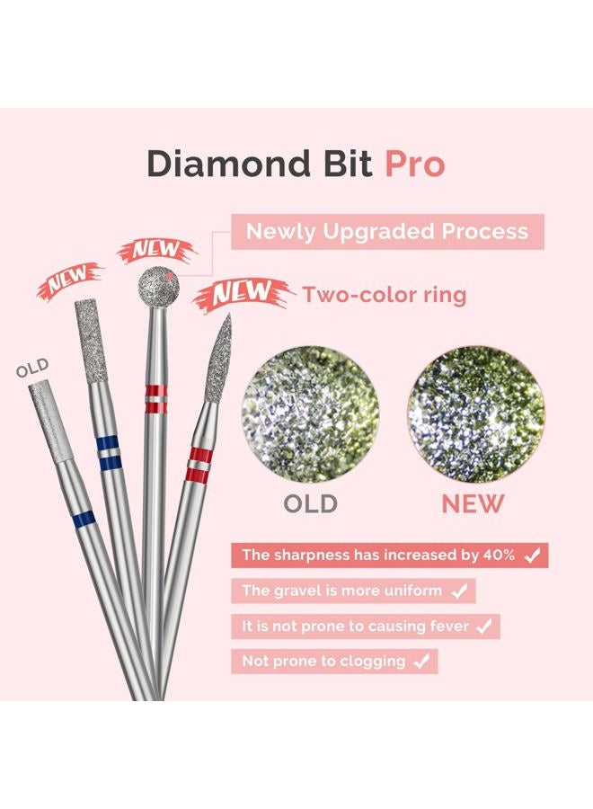 MelodySusie 2mm Flame Shape Cuticle Clean Nail Drill Bit 3/32'', Professional Safety Carbide Diamond Under Nail Cleaner for Cuticle Dead Skin Nail Prepare, Beginners Bits, Series Bit-S, Fine - Image 2