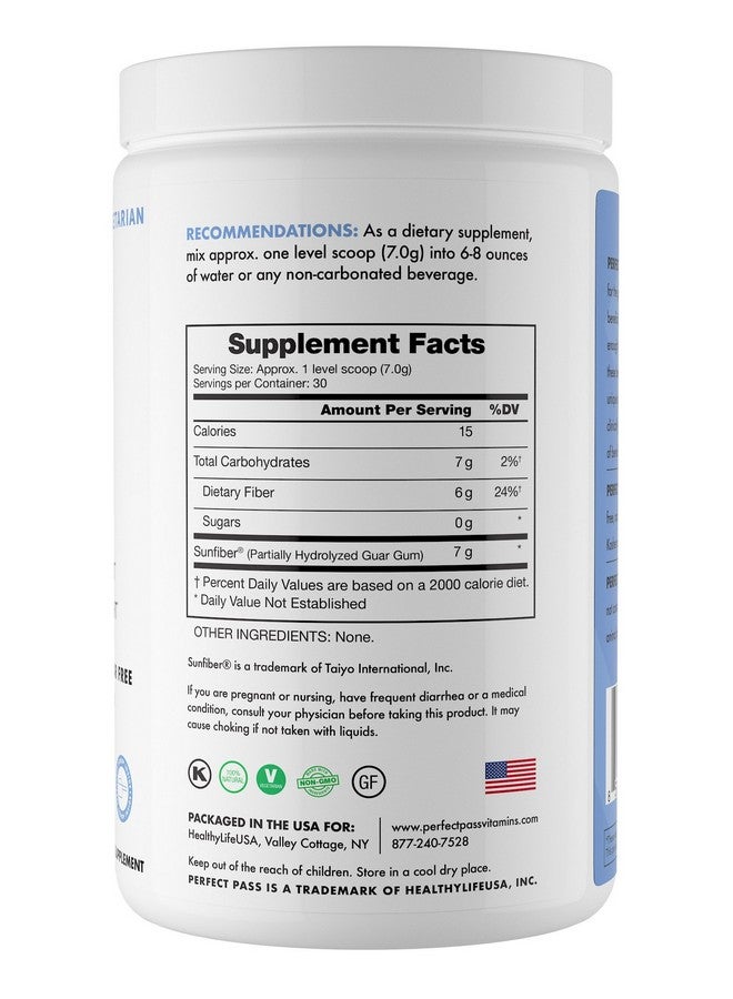 Perfect Pass Prebiotic Phgg Partially Hydrolyzed Guar Gum 210G Powder 100% Natural Gluten Free Non Gmo Certified Kosher Vegetarian Sugar Free - Image 3