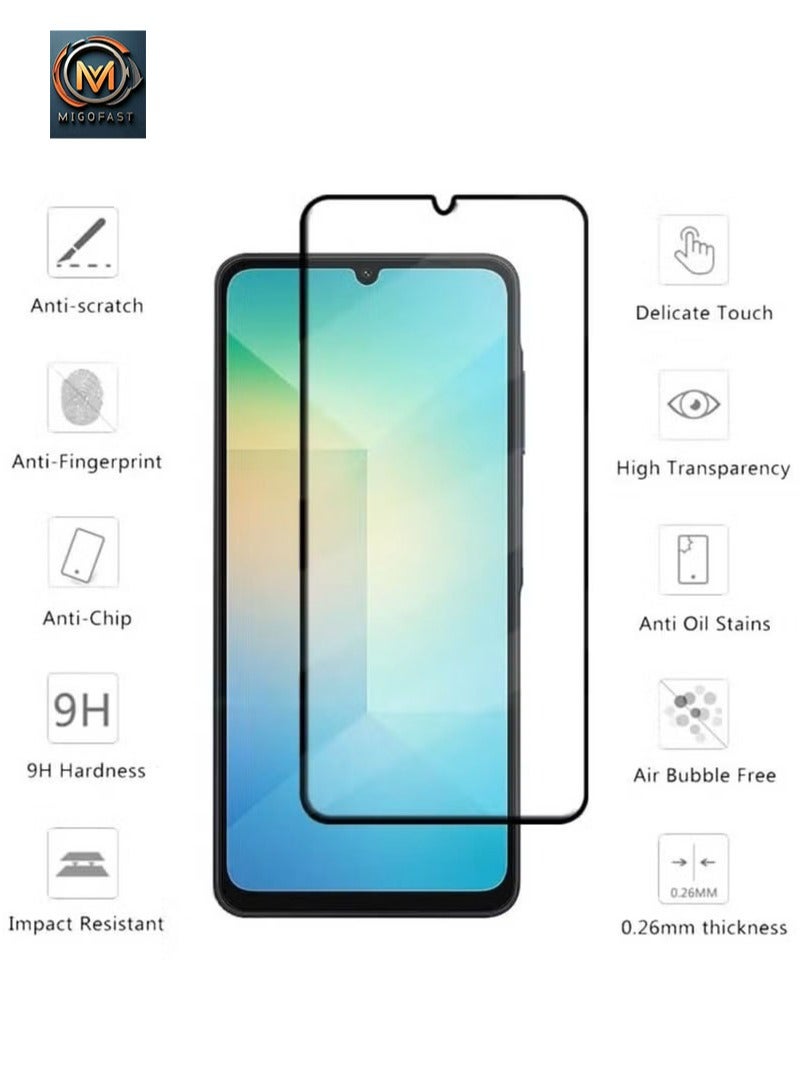 MIGOFAST Screen Glass for Samsung Galaxy A07 / Galaxy A06 Tempered Glass Screen Protector 9H Hardness Anti Fingerprint Scratch Resistance for Samsung Galaxy A07 - Image 2