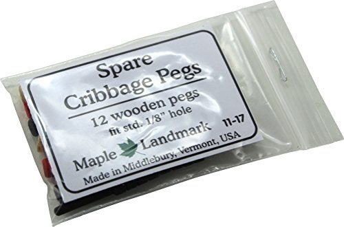 Maple Landmark Spare Wood Cribbage Pegs  12 pc. - Made in The USA - Image 3