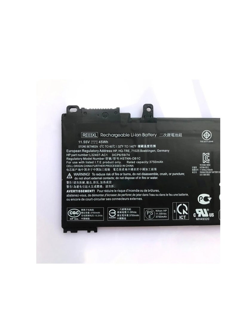 Terabyte بطارية بديلة جديدة RE03XL لـ H.P' ProBook 450 G6 450 G7 440 G6 430 445 455R G6 430 440 445 G7 Series HSTNN-OB1C HSTNN-UB7R - Image 2
