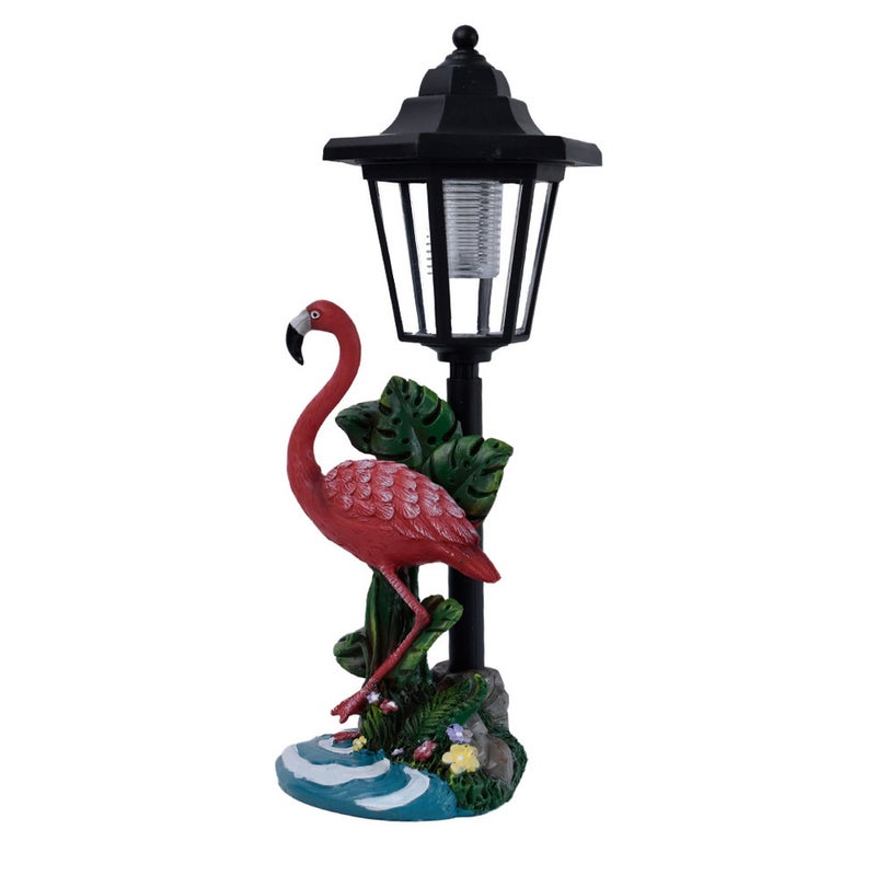 New Flamingo Crane Resin Figurine Solar Light for Outdoor Garden Seaside Decor Craft - Image 2