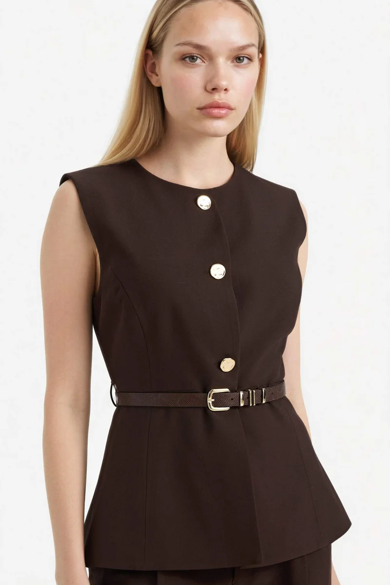 DeFacto Slim Fit Crew Neck Vest