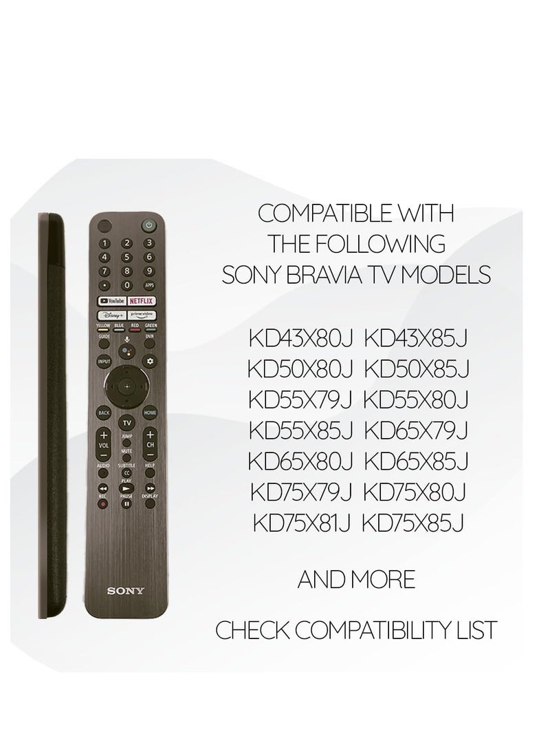 RMF-TX621U Voice Remote Control with Backlit Buttons fit for Sony Bravia Google Smart TV - Image 2