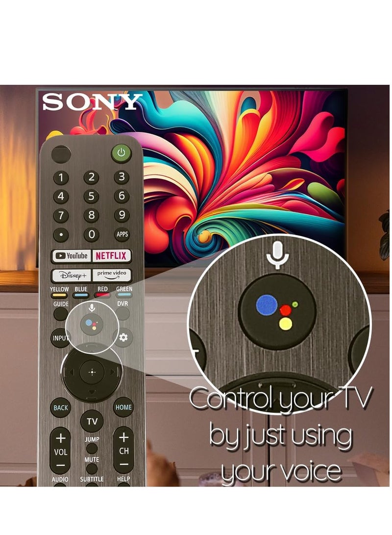 RMF-TX621U Voice Remote Control with Backlit Buttons fit for Sony Bravia Google Smart TV - Image 5