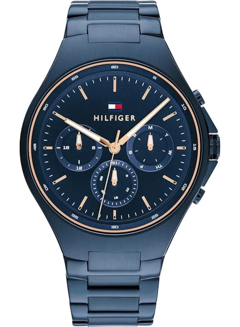 TOMMY HILFIGER Tommy Hilfiger Analogue Multifunction Quartz Watch for Men with Blue Stainless Steel Bracelet - 1792058 - Image 1
