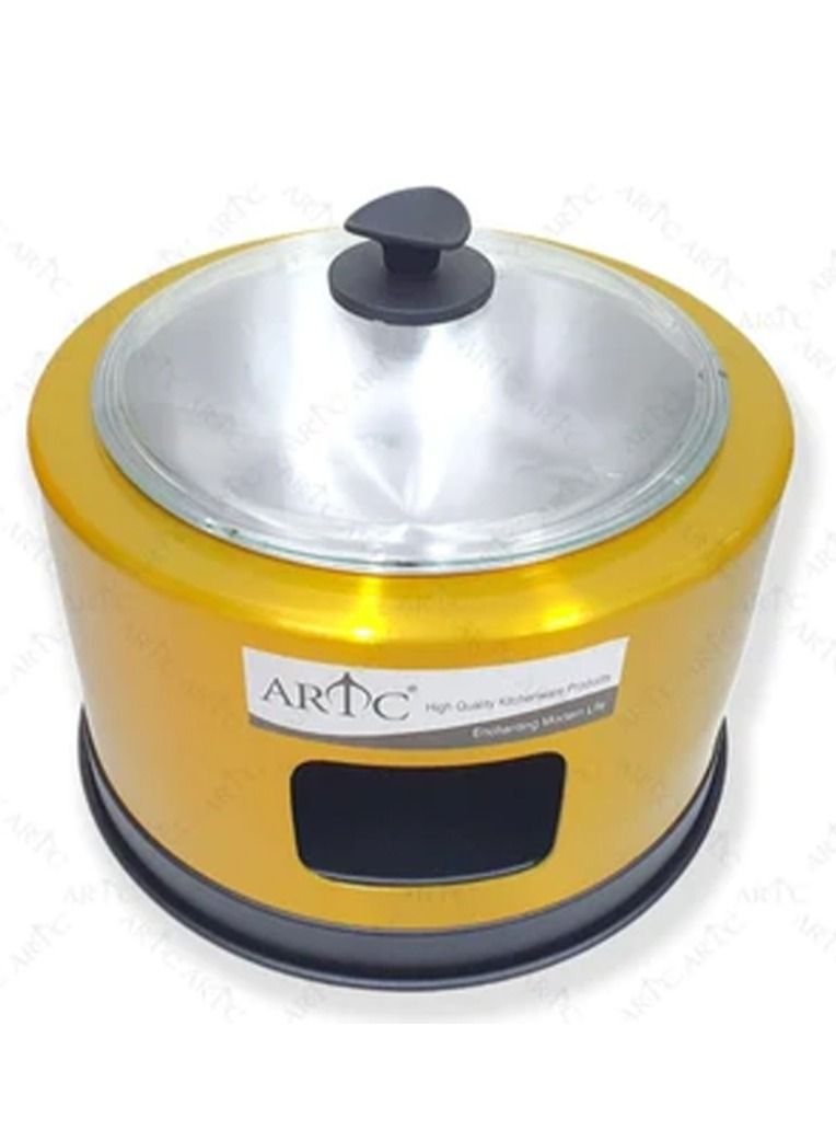 ARTC طبق بوفيه فضي من ARTC مع غطاء زجاجي - Image 2