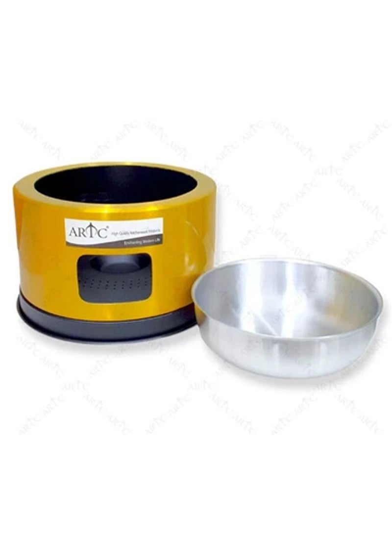 ARTC طبق بوفيه فضي من ARTC مع غطاء زجاجي - Image 4