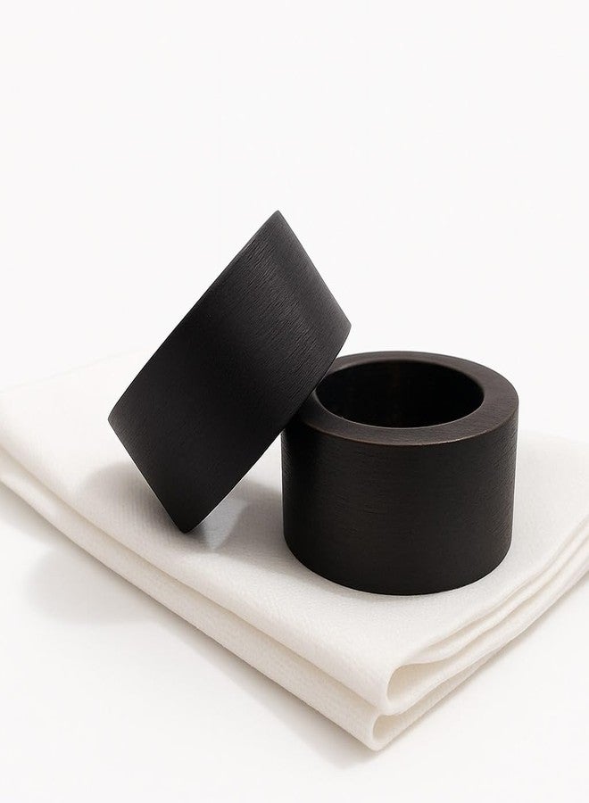 SHAFA IMPEX Handmade Wooden Napkin Ring Made by Artisan Beautifully Crafted and Designed in India (Set of 12, Natural Jalai) - Image 5