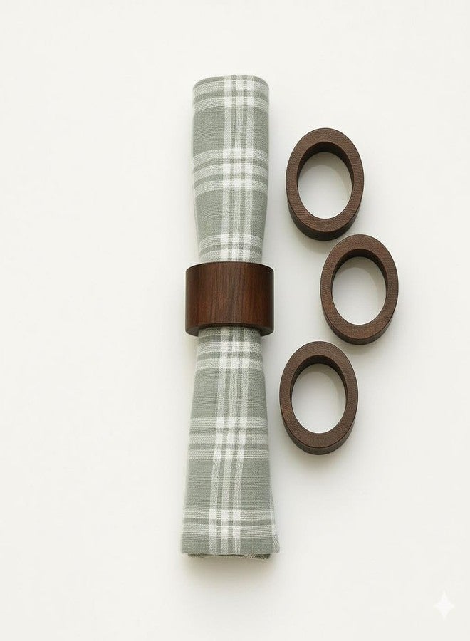 SHAFA IMPEX Handmade Wooden Napkin Ring Made by Artisan Beautifully Crafted and Designed in India (Set of 12, Natural Jalai) - Image 4