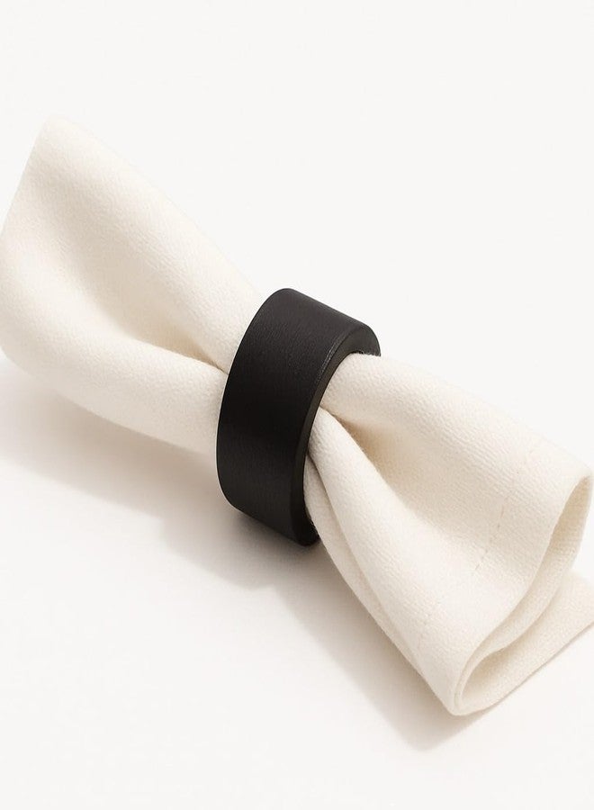SHAFA IMPEX Handmade Wooden Napkin Ring Made by Artisan Beautifully Crafted and Designed in India (Set of 12, Natural Jalai) - Image 2