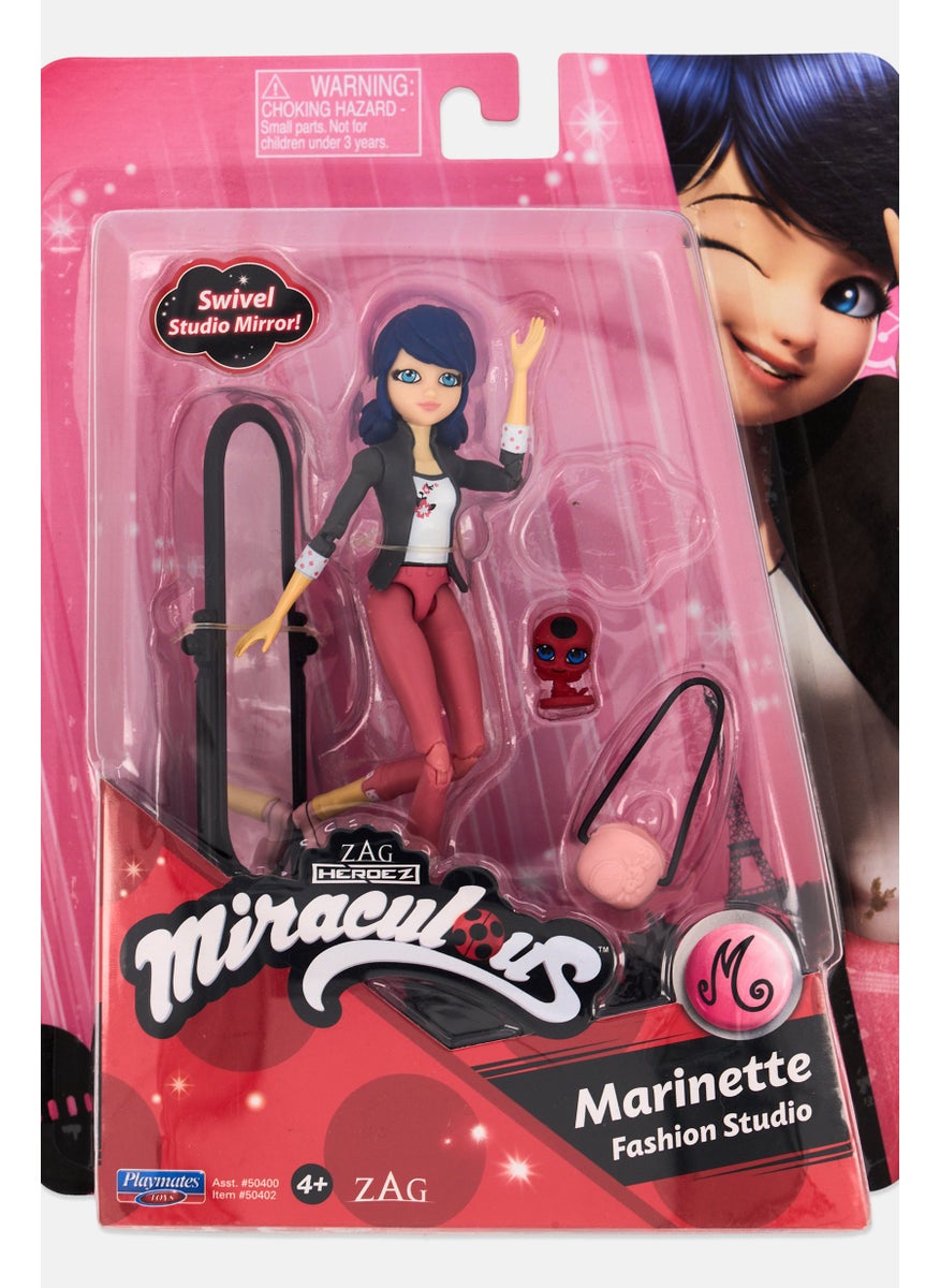 ZAG Heroez Miraculous Super Poseable Marinette Fashion Studio Doll, Pink  - Image 4