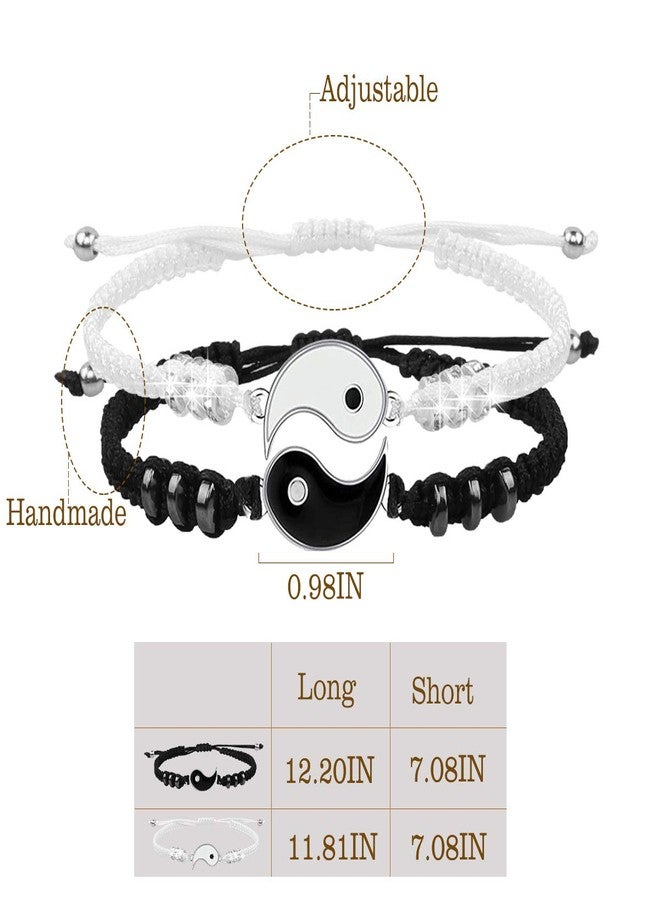Moncinday Best Friend Bracelets for 2 matching Bracelets, Bff Bracelets for 2 Yin Yang Friendship Bracelets for men women Color2 - Image 2