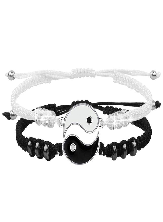 Moncinday Best Friend Bracelets for 2 matching Bracelets, Bff Bracelets for 2 Yin Yang Friendship Bracelets for men women Color2 - Image 1